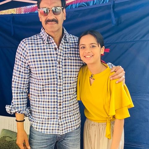 Nitanshi Goel with Ajay Devgan